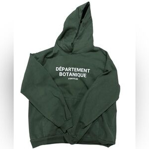 S'ENVOLER Dark Green Département Botanique Heavy Fleece Hoodie (Men's XL)